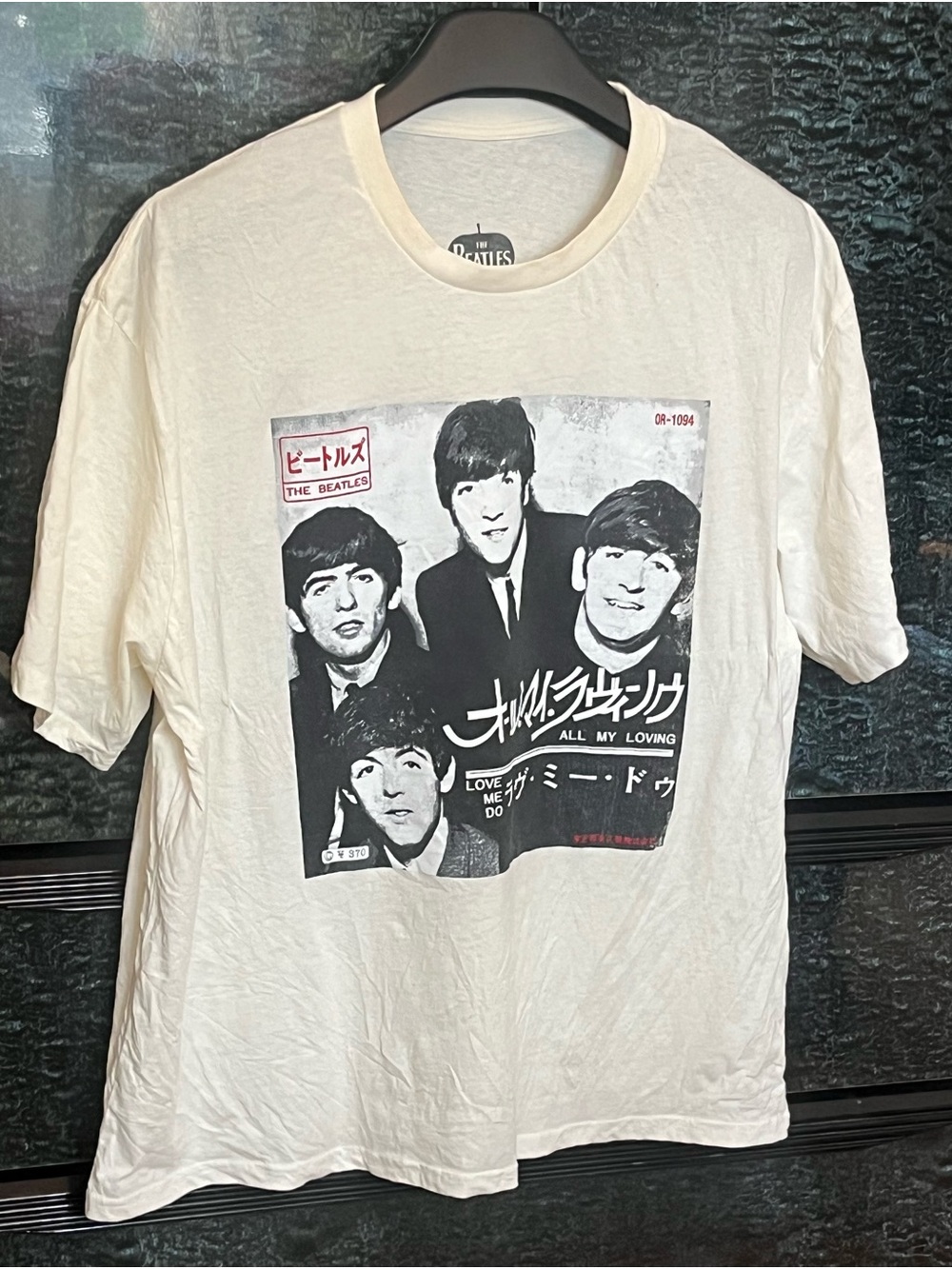 The Beatles Cream Cotton Graphic Tee with Black & Red Details